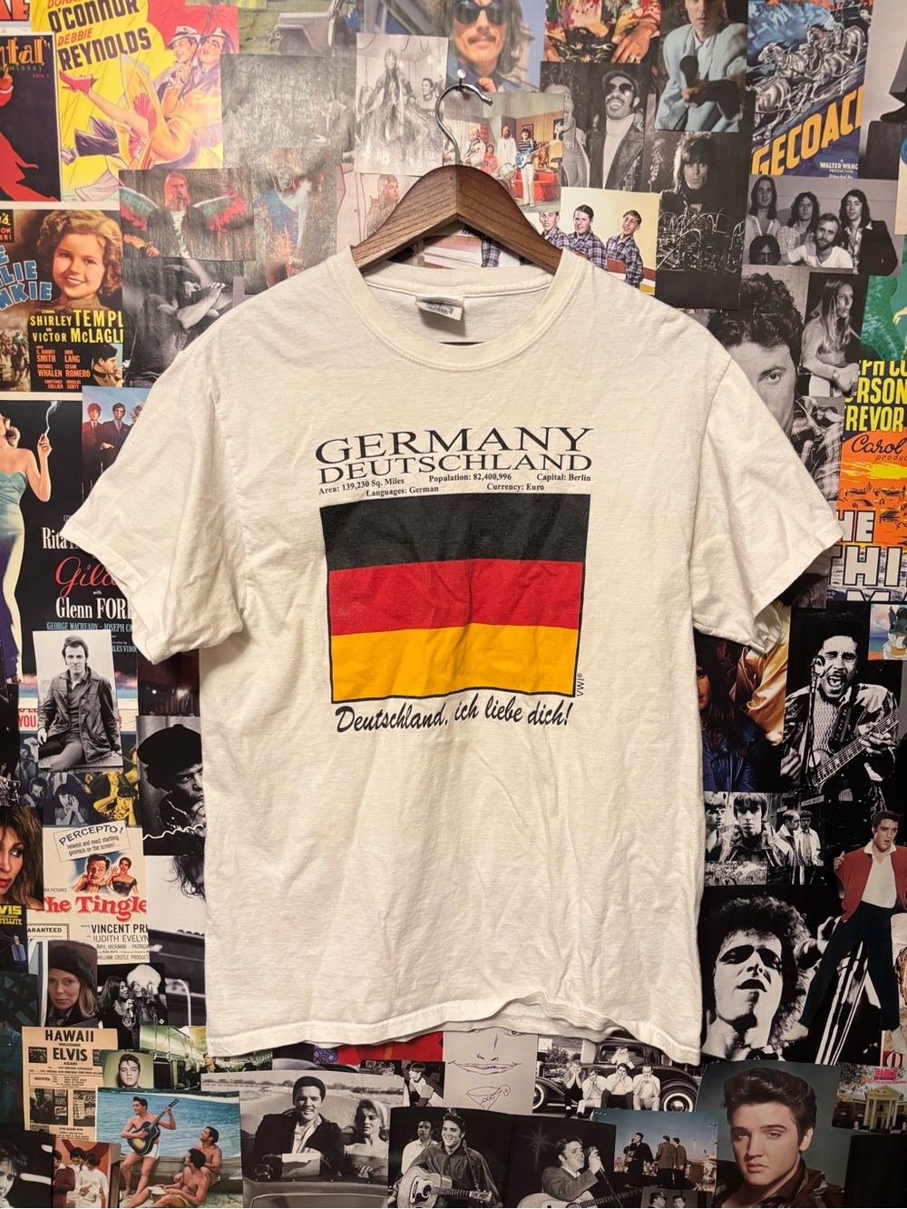 Port and Company Germany Flag Graphic Tee - White with Black, Red, Yellow